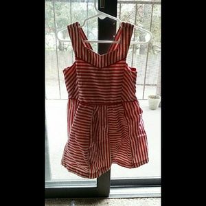 Vintage looking striped girls dress